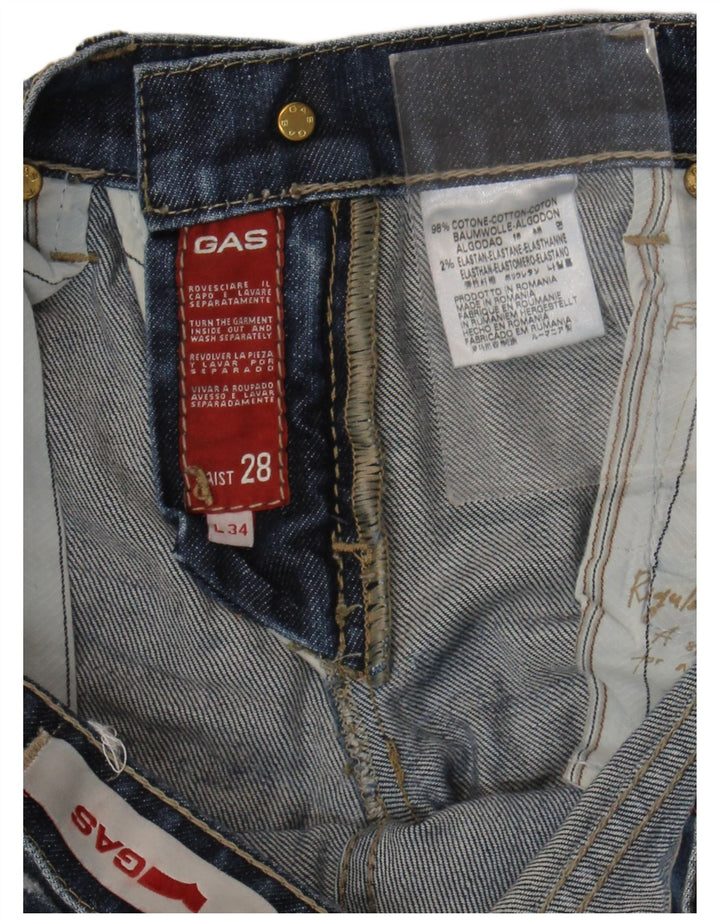 Damskie jeansy Bootcut Gas W28 L29 Niebieskie bawełniane