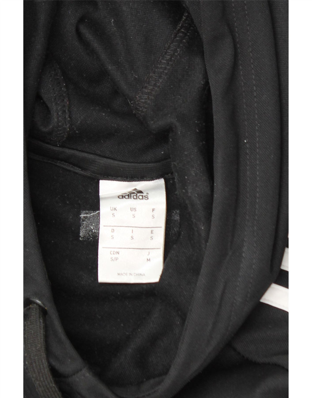 ADIDAS Mens Graphic Hoodie Jumper Small Black Polyester