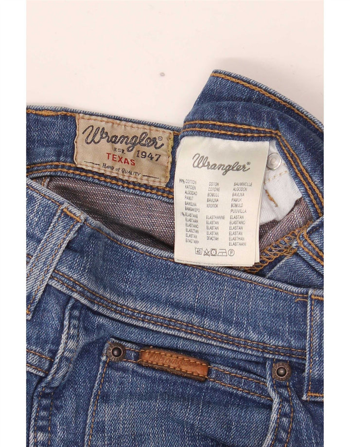 Męskie jeansy Wrangler Texas Stretch Straight W30 L32 Niebieskie bawełniane