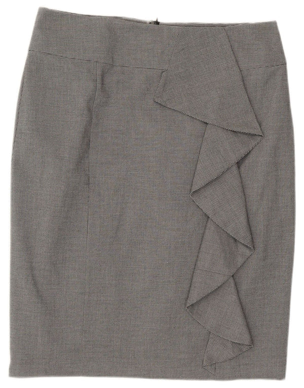 Marks & Spencer Damska spódnica ołówkowa UK 14 duża W32 szara pepitka