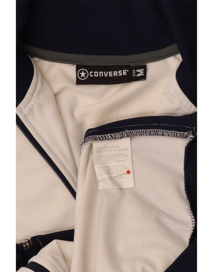 Męska kurtka dresowa Converse z grafiką, w kolorze średniej bieli
