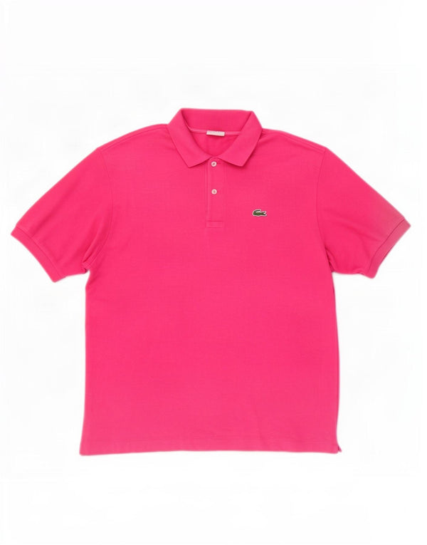 Męska koszulka polo Lacoste, rozmiar 6, XL, różowa, bawełniana