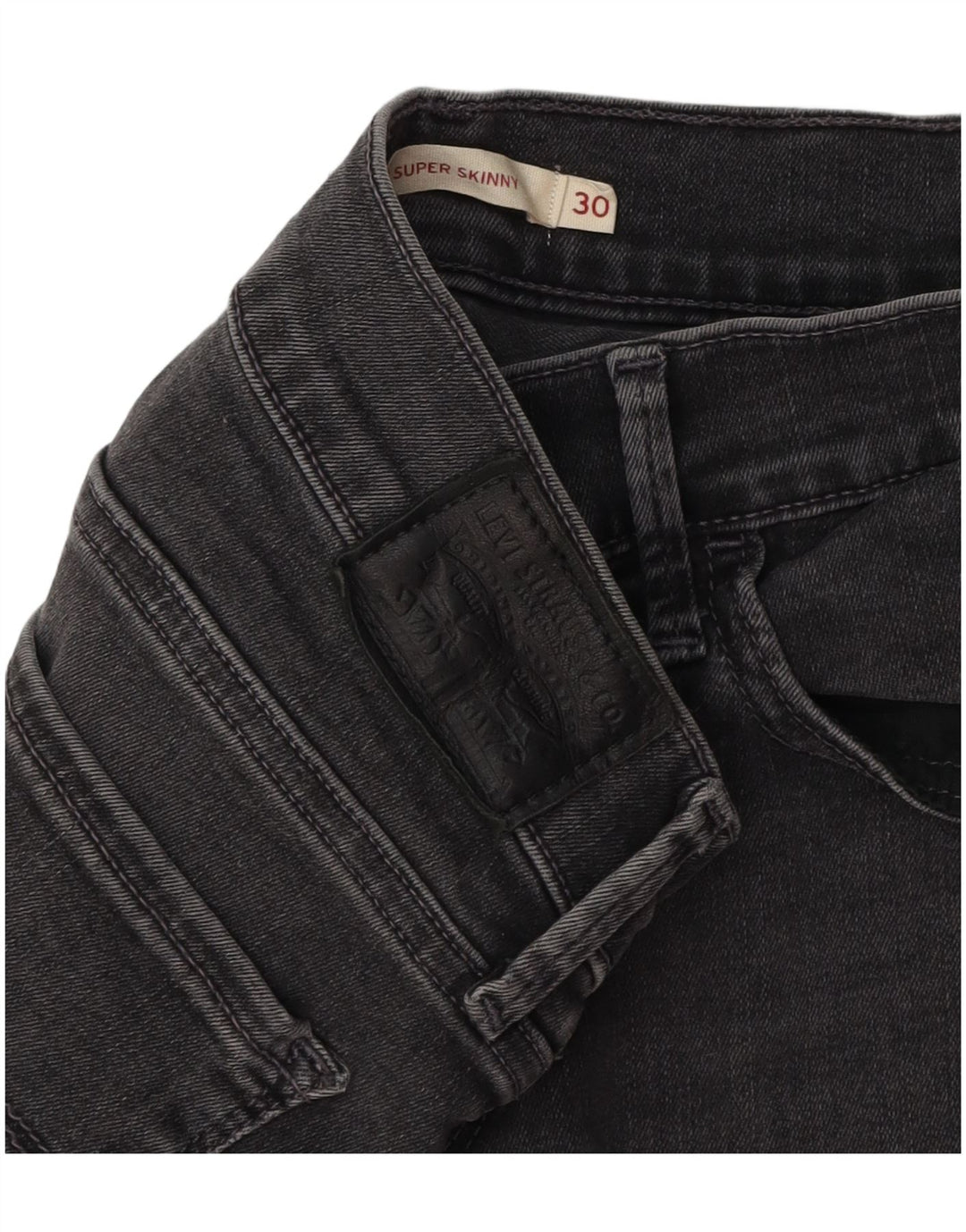 Damskie jeansy LEVI'S 710 Super Skinny W30 L30 Szara bawełna