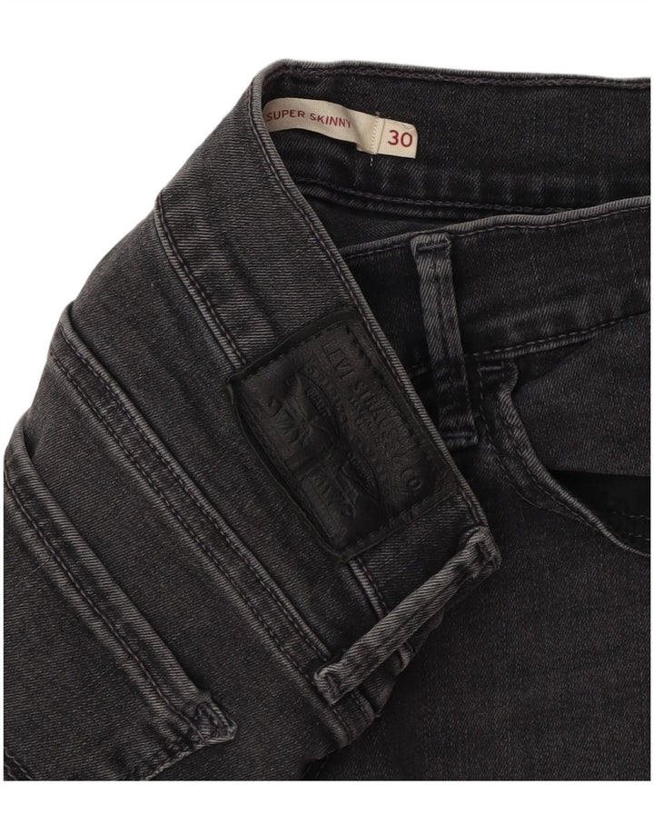 Damskie jeansy LEVI'S 710 Super Skinny W30 L30 Szara bawełna