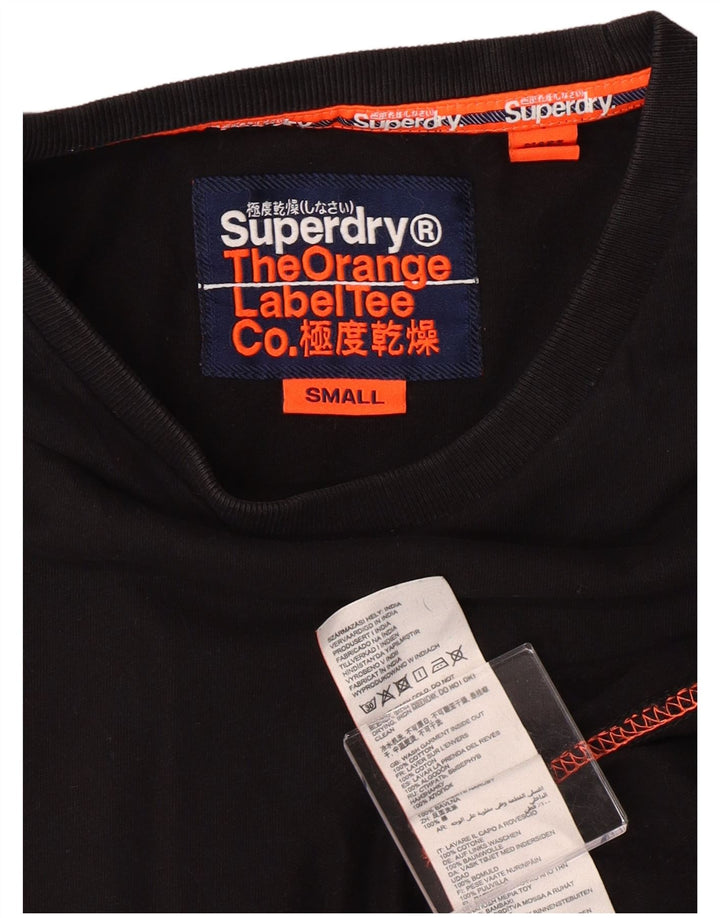 T-shirt męski Superdry, mały, czarny, bawełniany