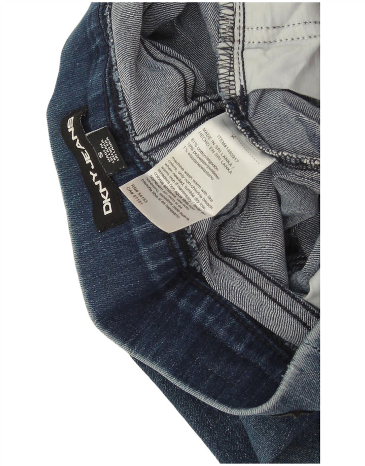 Damskie spodenki jeansowe DKNY małe W27 niebieska bawełna
