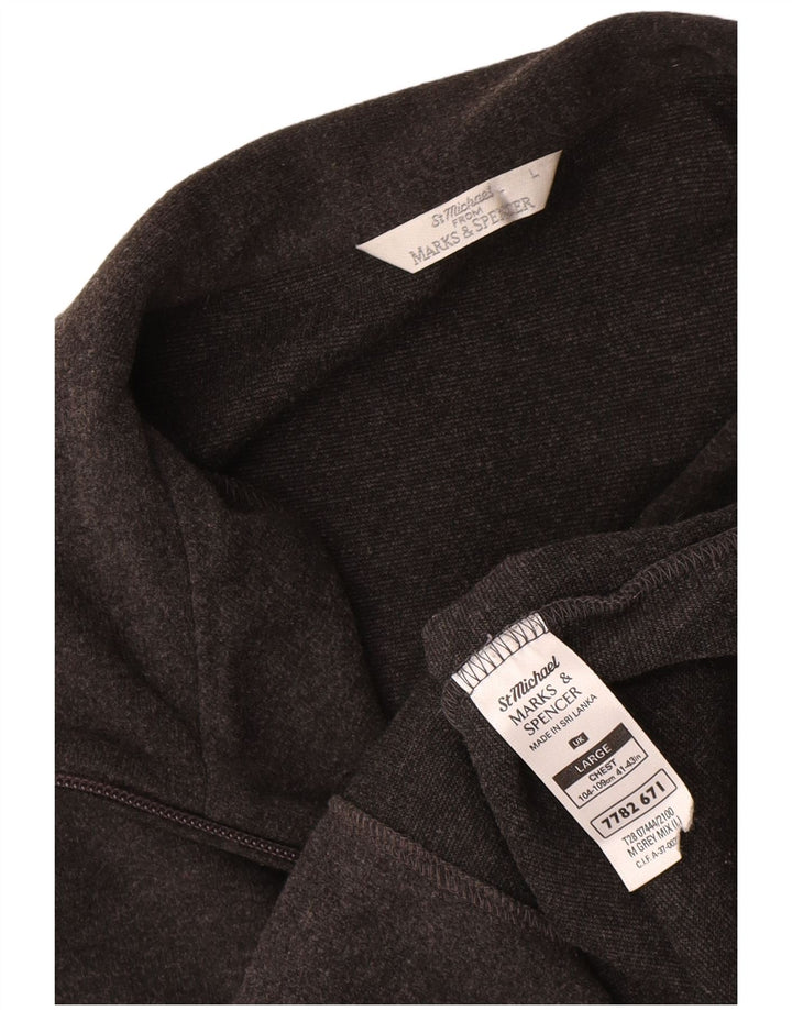 Marks & Spencer Męska kurtka dresowa, duża, szara, bawełniana