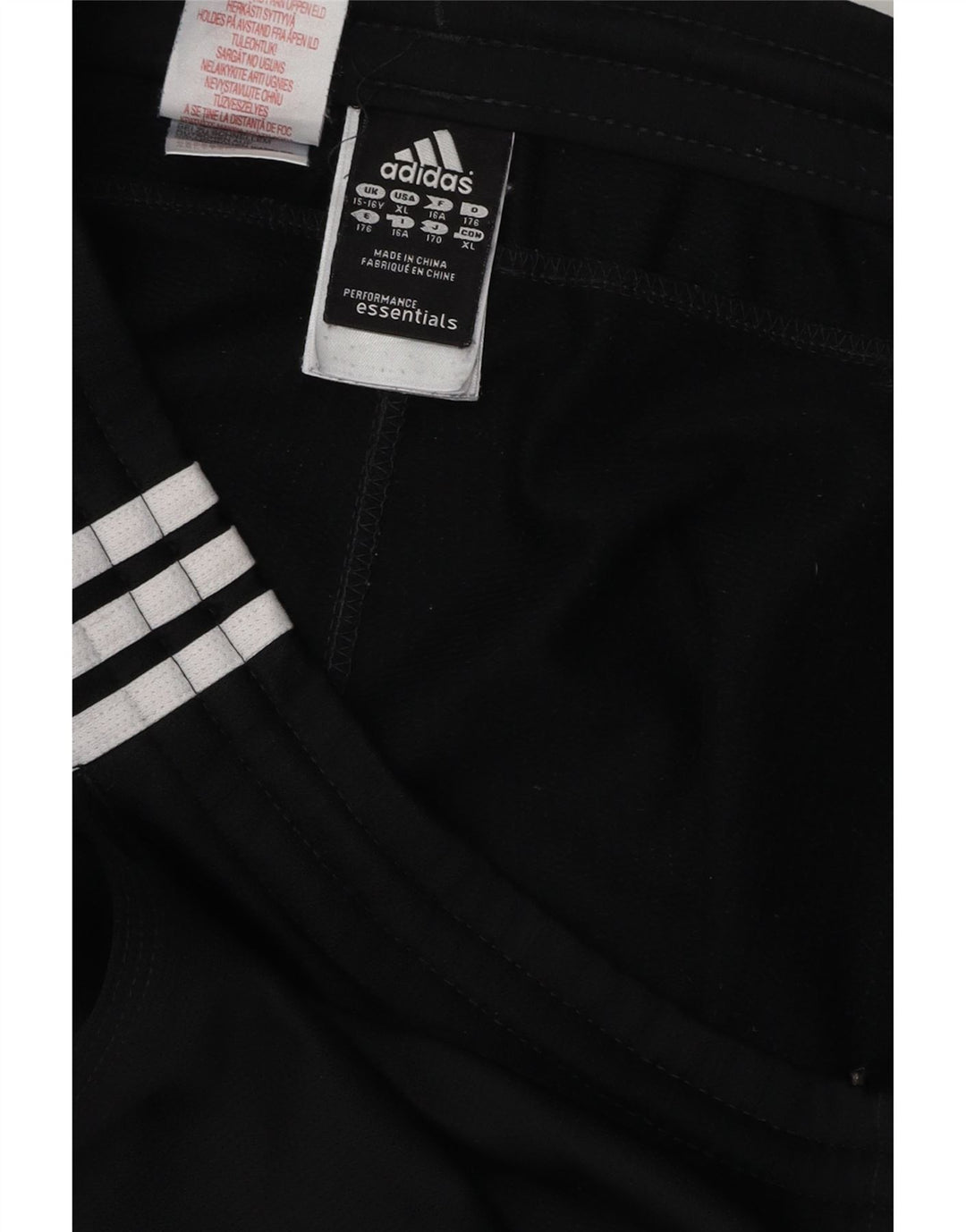 ADIDAS Boys Sport Shorts 15-16 Years  Black Polyester