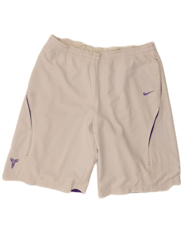 Męskie spodenki sportowe Nike Dri Fit XL białe poliestrowe