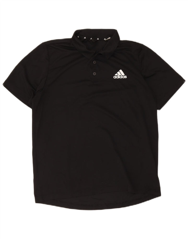 Męska koszulka polo Adidas Aeroready, średni czarny poliester
