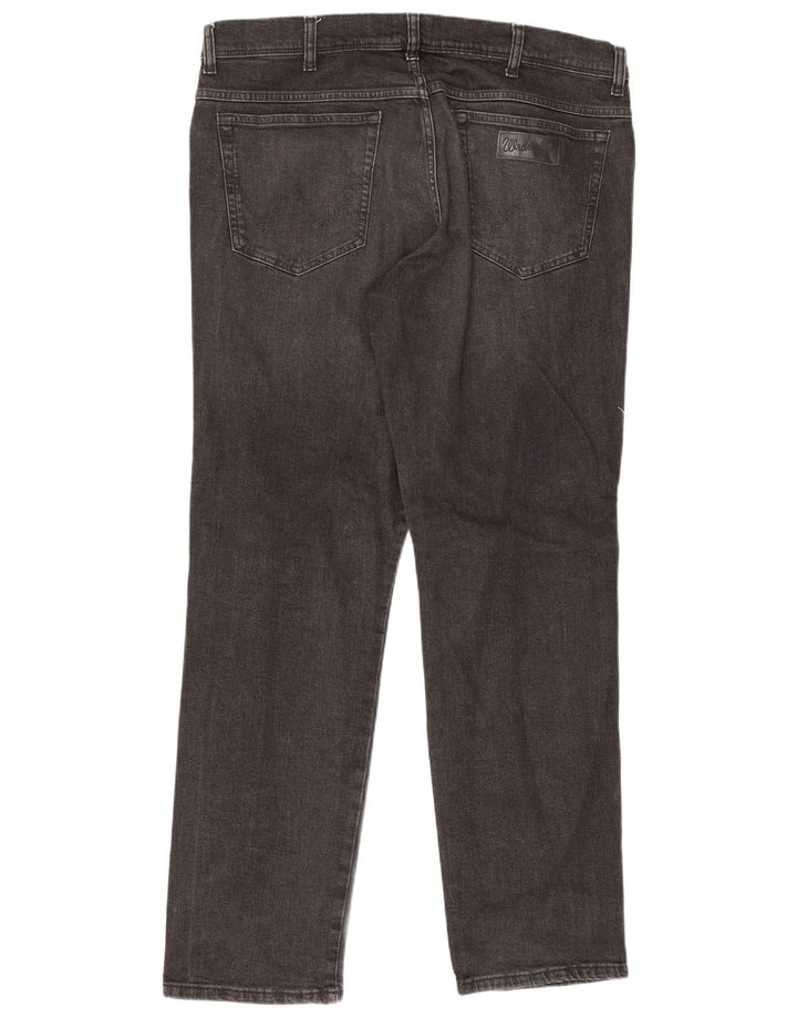 Męskie jeansy Wrangler Texas Slim W38 L34 Szara bawełna