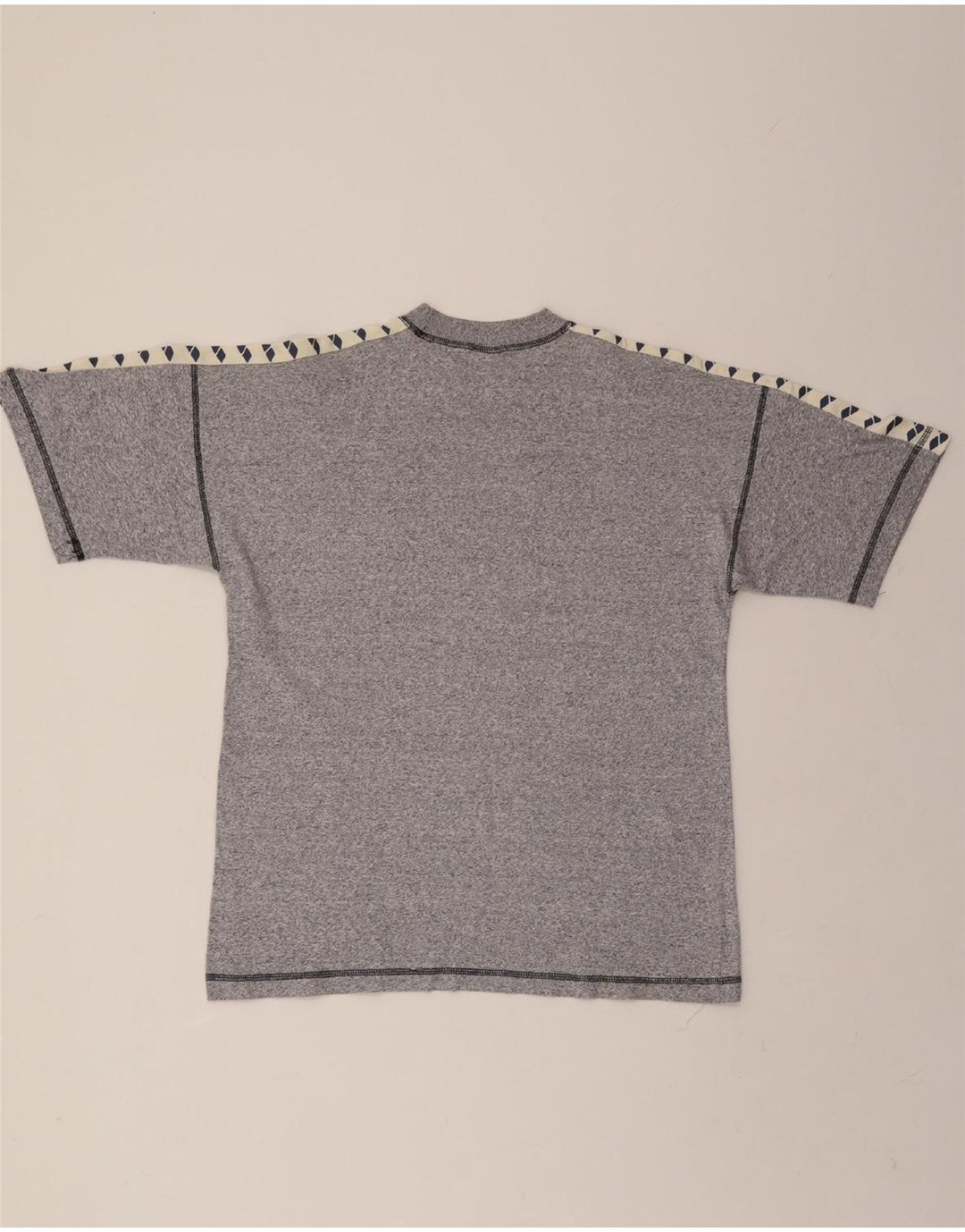 ARENA Mens Graphic T-Shirt Top Medium Grey Colourblock Vintage Arena and Second-Hand Arena from Messina Hembry 