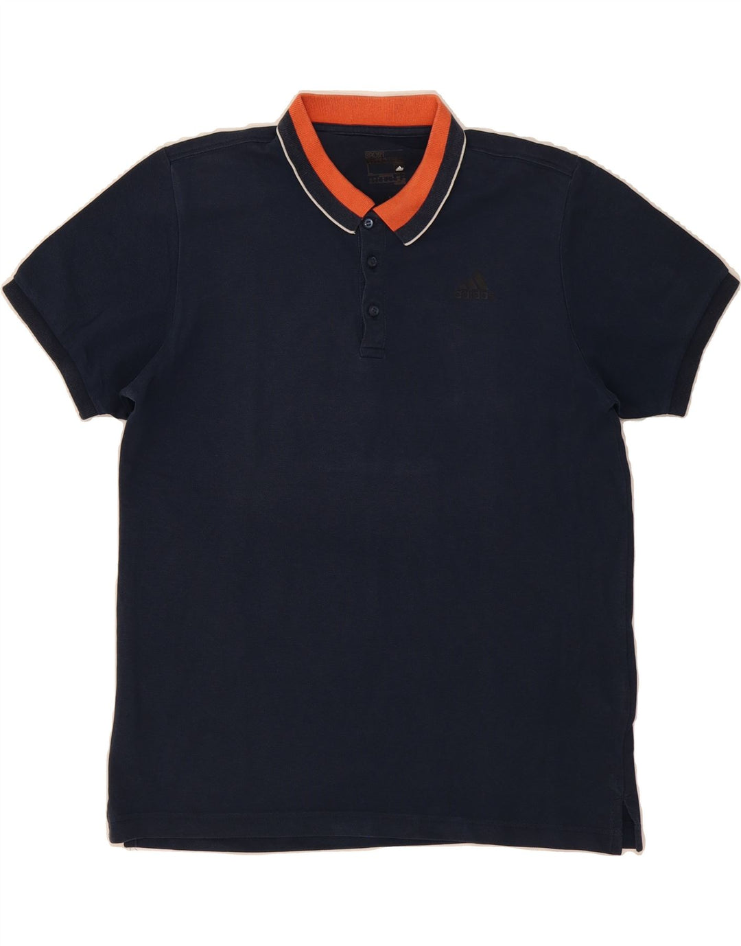 ADIDAS Mens Climalite Polo Shirt Large Navy Blue Cotton Vintage Adidas and Second-Hand Adidas from Messina Hembry 