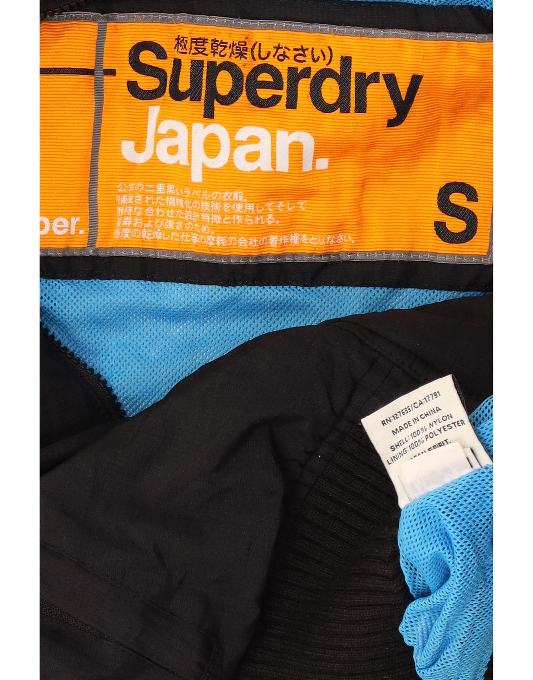 Damska kurtka bomber Superdry Graphic UK 10, mała, czarna nylonowa