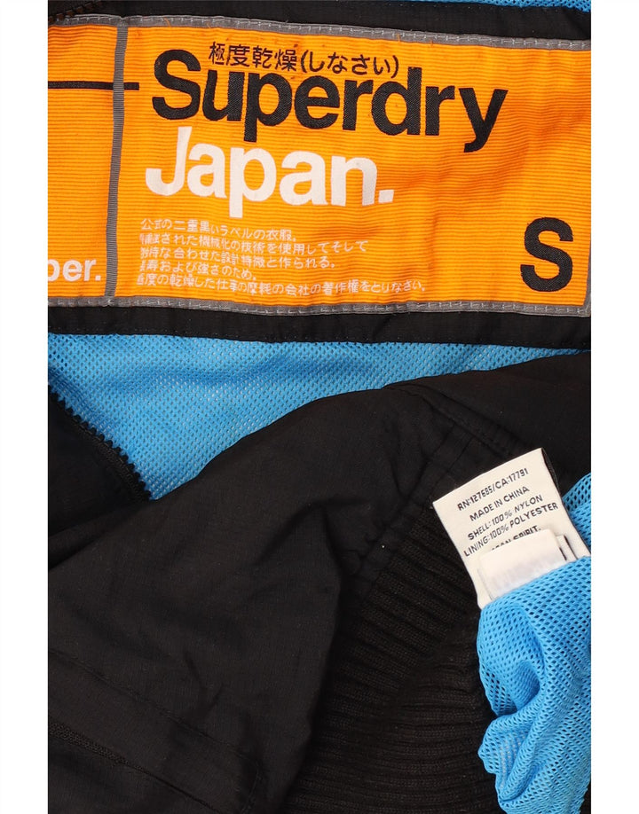 Damska kurtka bomber Superdry Graphic UK 10, mała, czarna nylonowa