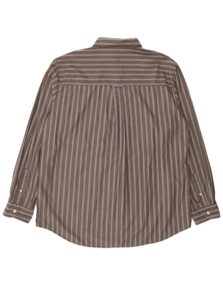 Koszula męska Chaps Easy Care XL, szara, bawełniana w prążki