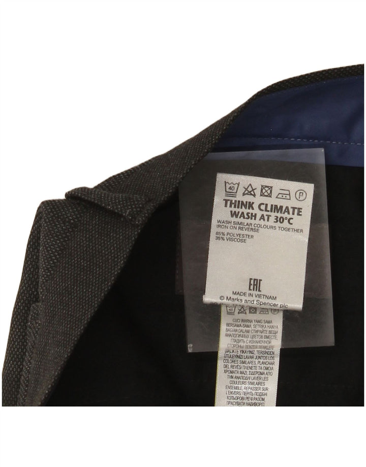 Męskie spodnie garniturowe Marks & Spencer W32 L29 Szary poliester
