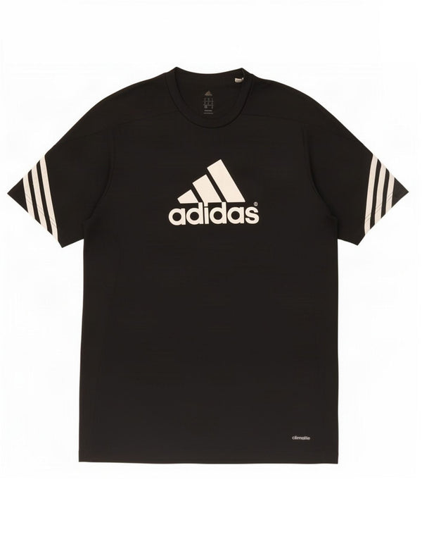 Męska koszulka Adidas Climalite Graphic Top, średni czarny poliester
