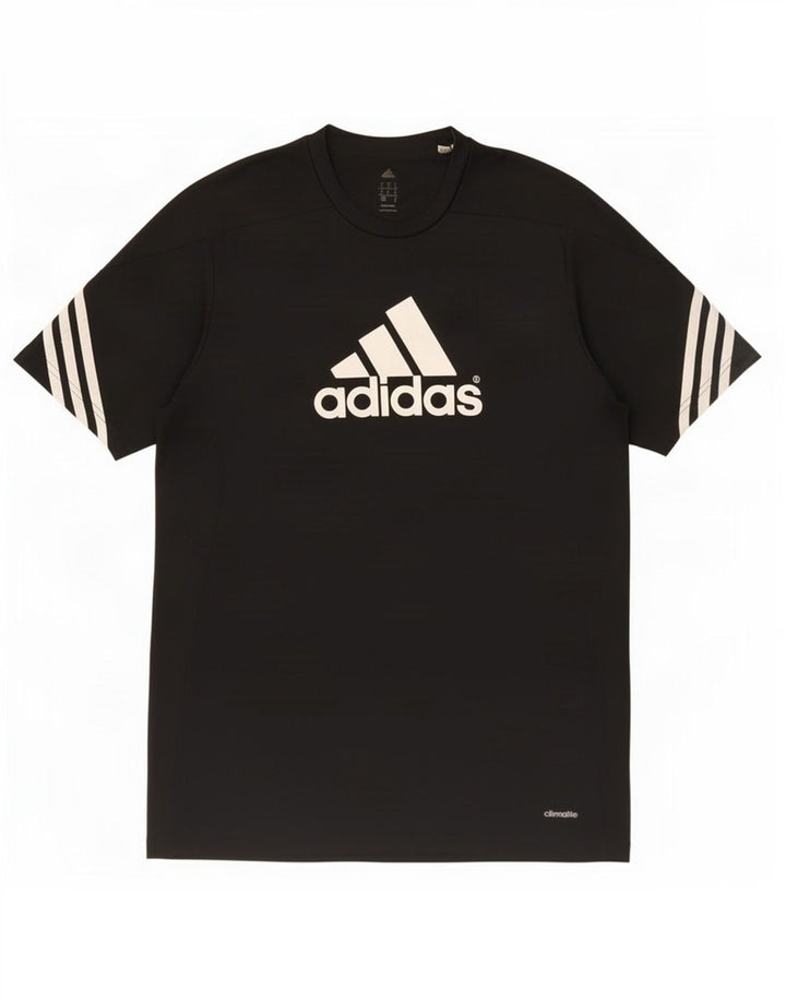 Męska koszulka Adidas Climalite Graphic Top, średni czarny poliester