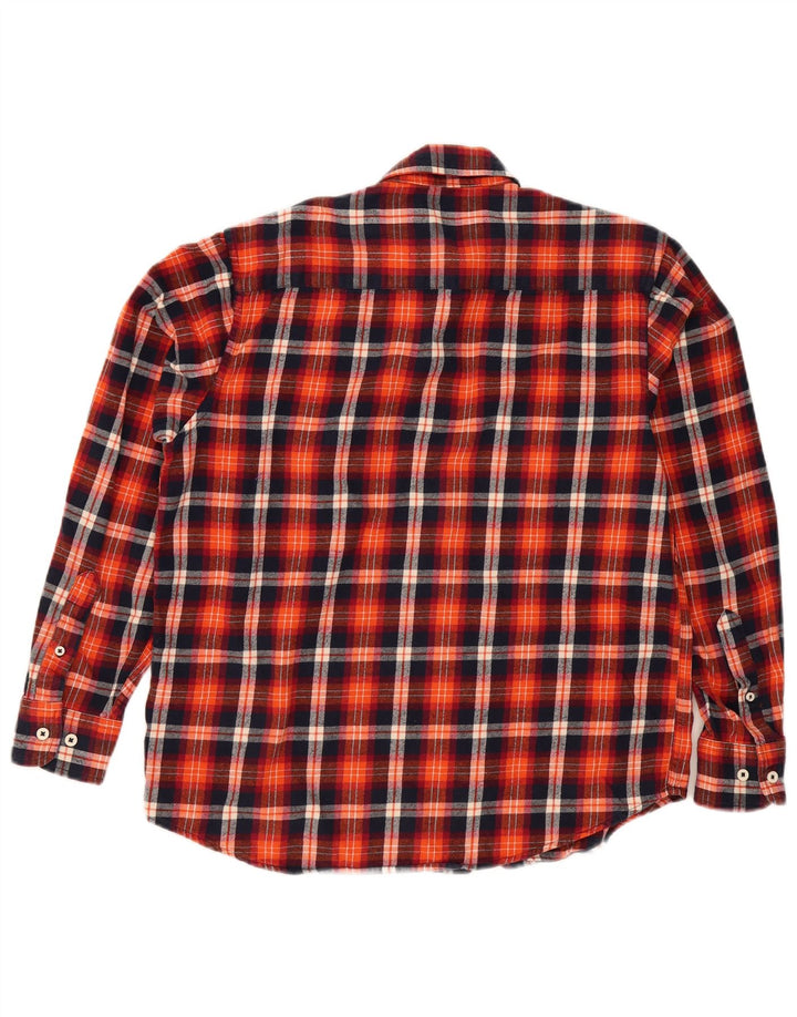 Vintage męska koszula flanelowa w dużą czerwoną kratę