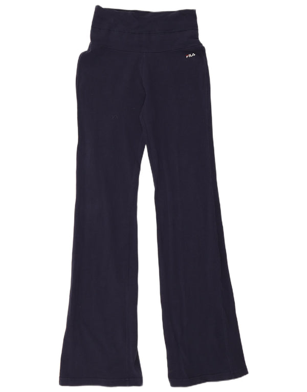 Spodnie dresowe damskie Fila Flare UK 10, małe, granatowe, bawełniane