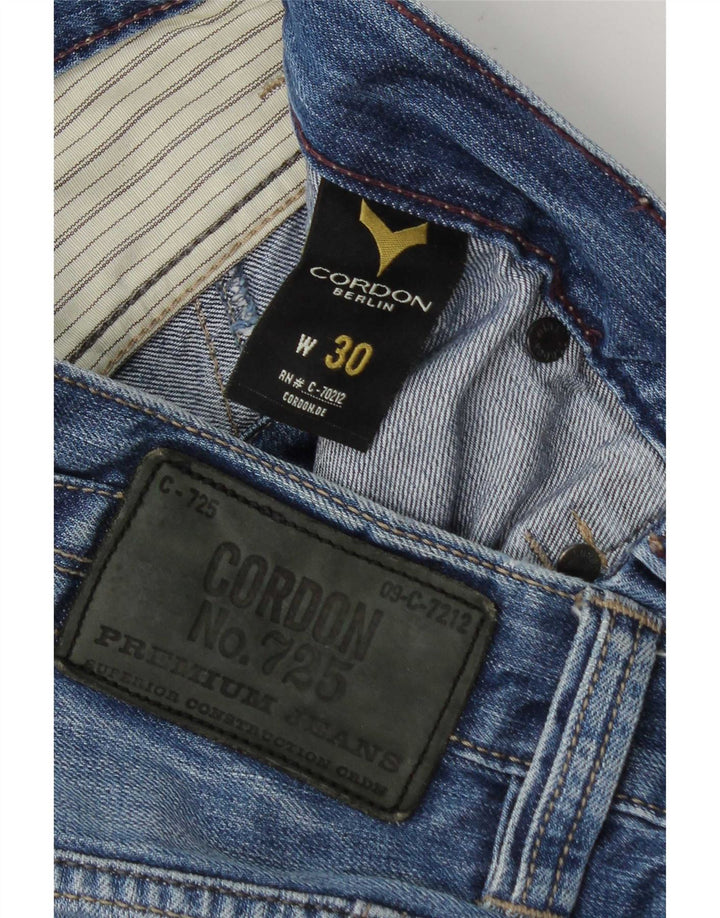 Męskie spodenki jeansowe cargo w stylu vintage W30 Średnioniebieskie bawełniane