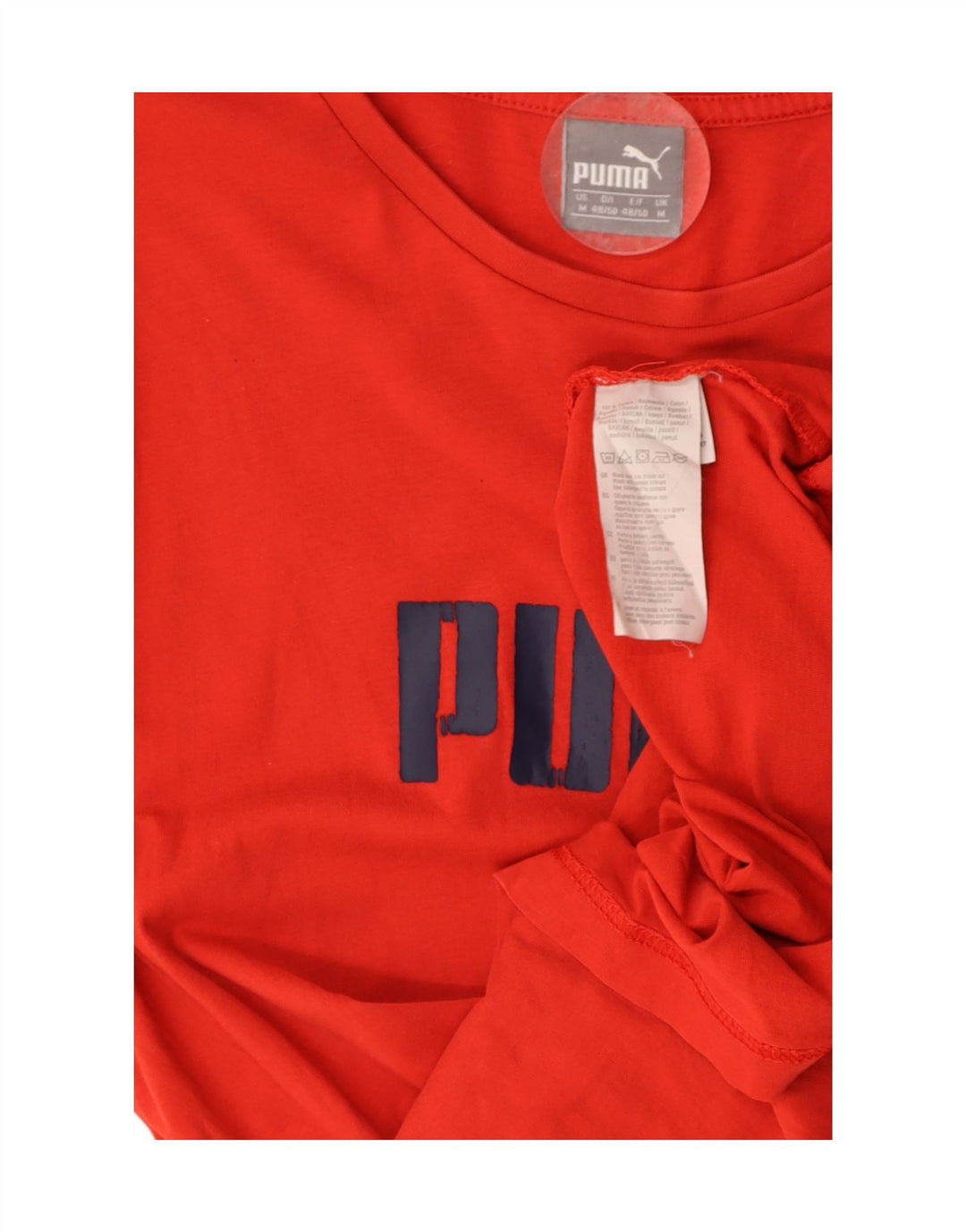 PUMA Mens Graphic T-Shirt Top Medium Red Cotton
