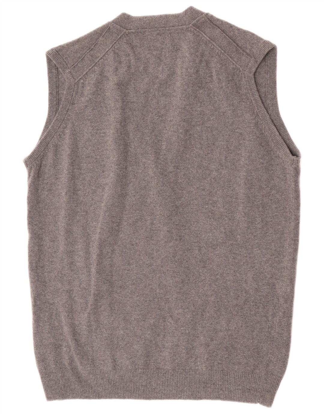 Męski sweter rozpinany bez rękawów Massimo Dutti XL, szara wełna