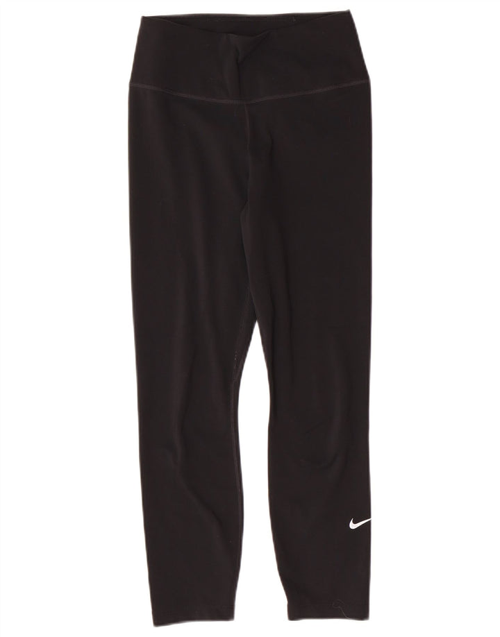 NIKE Womens Dri Fit Leggings UK 6 XS Black Polyester