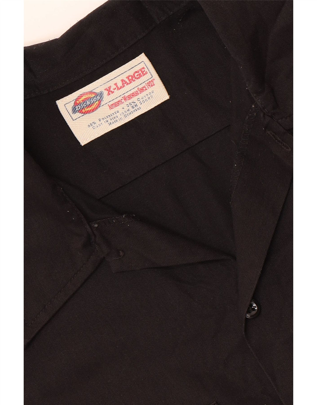 Męska koszula z krótkim rękawem Dickies XL, czarny poliester