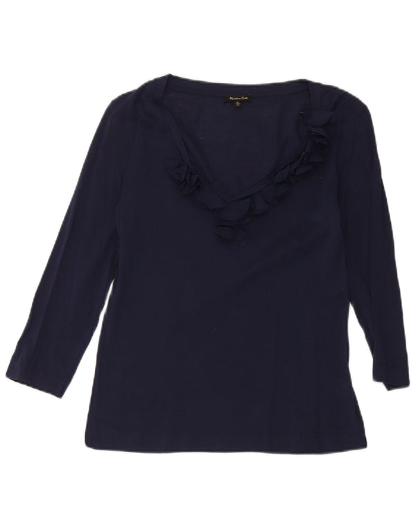 Bluzka damska Massimo Dutti z rękawem 3/4, UK 12, średni granat