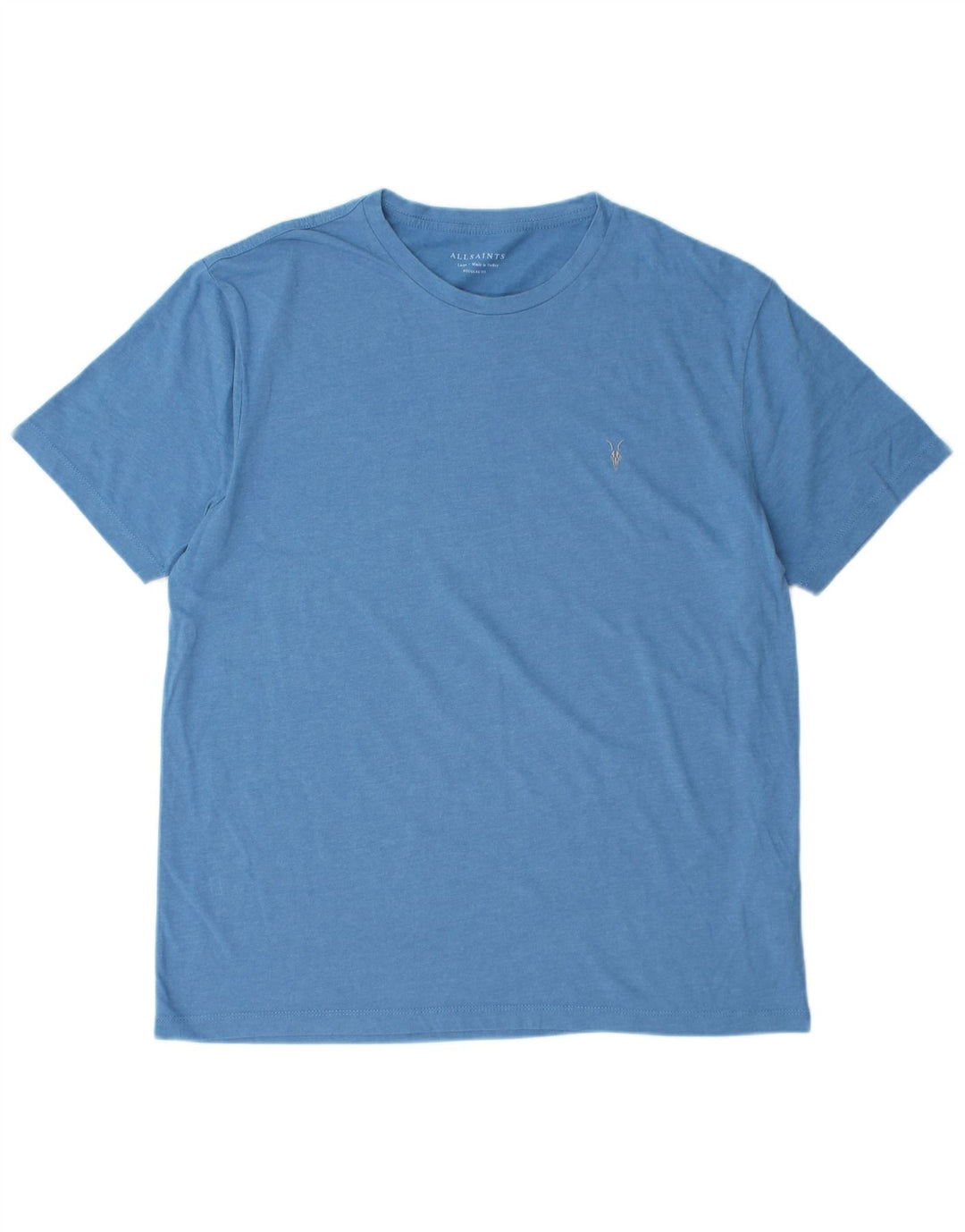 T-shirt męski All Saints o regularnym kroju, duży, niebieski, bawełniany