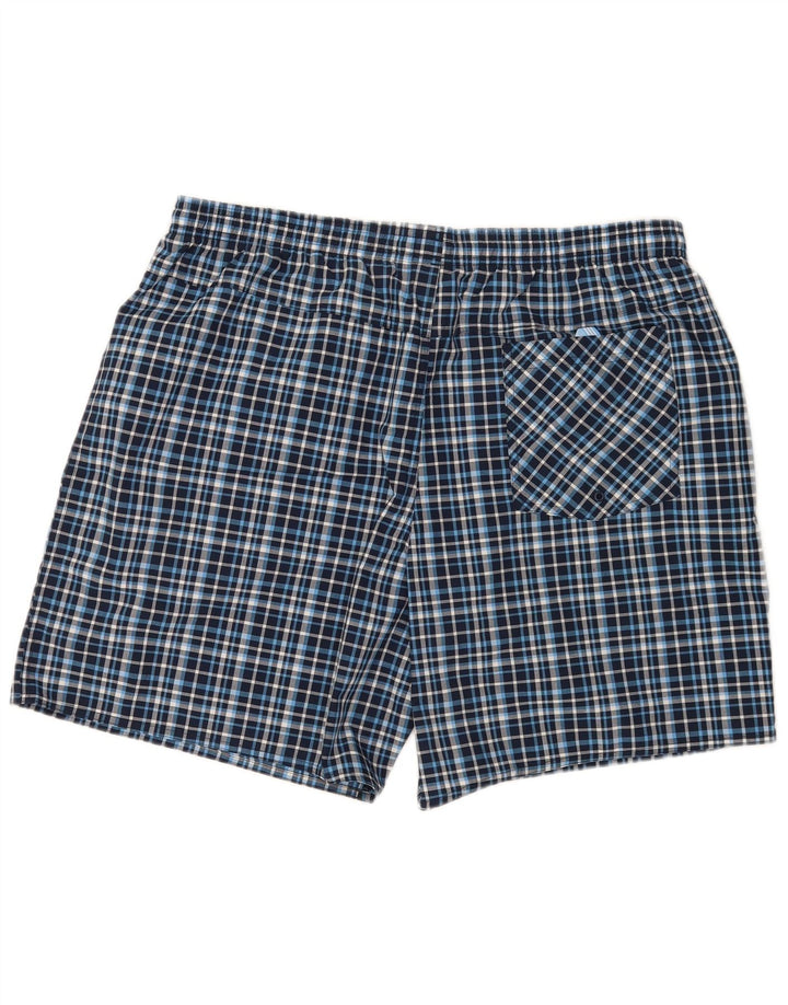 Męskie spodenki kąpielowe Adidas XL w niebieską kratkę, poliester