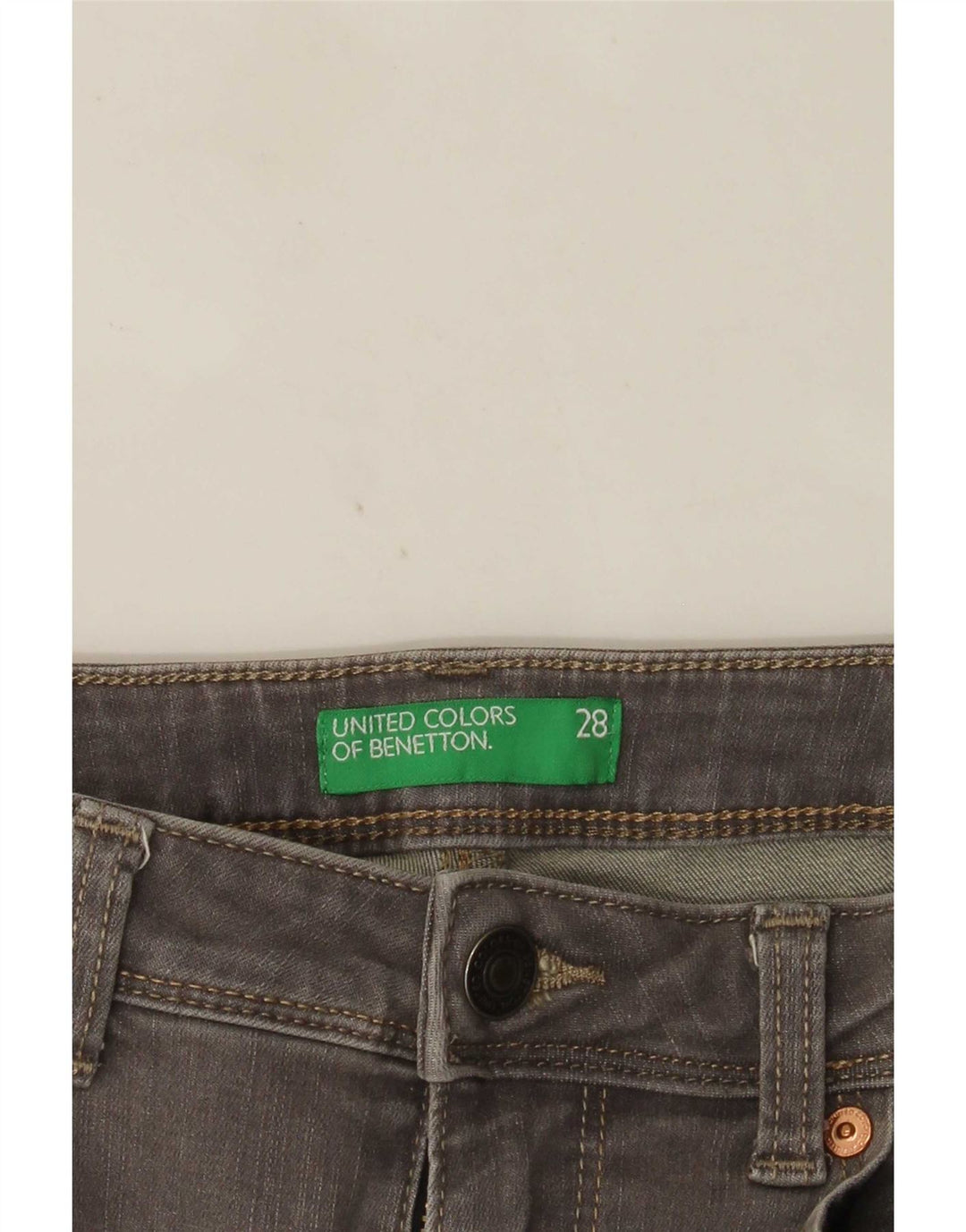 Damskie jeansy Skinny Bootcut Benetton W28 L33 szare