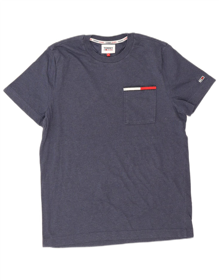 T-shirt męski Tommy Hilfiger Top, średni, granatowy, bawełniany