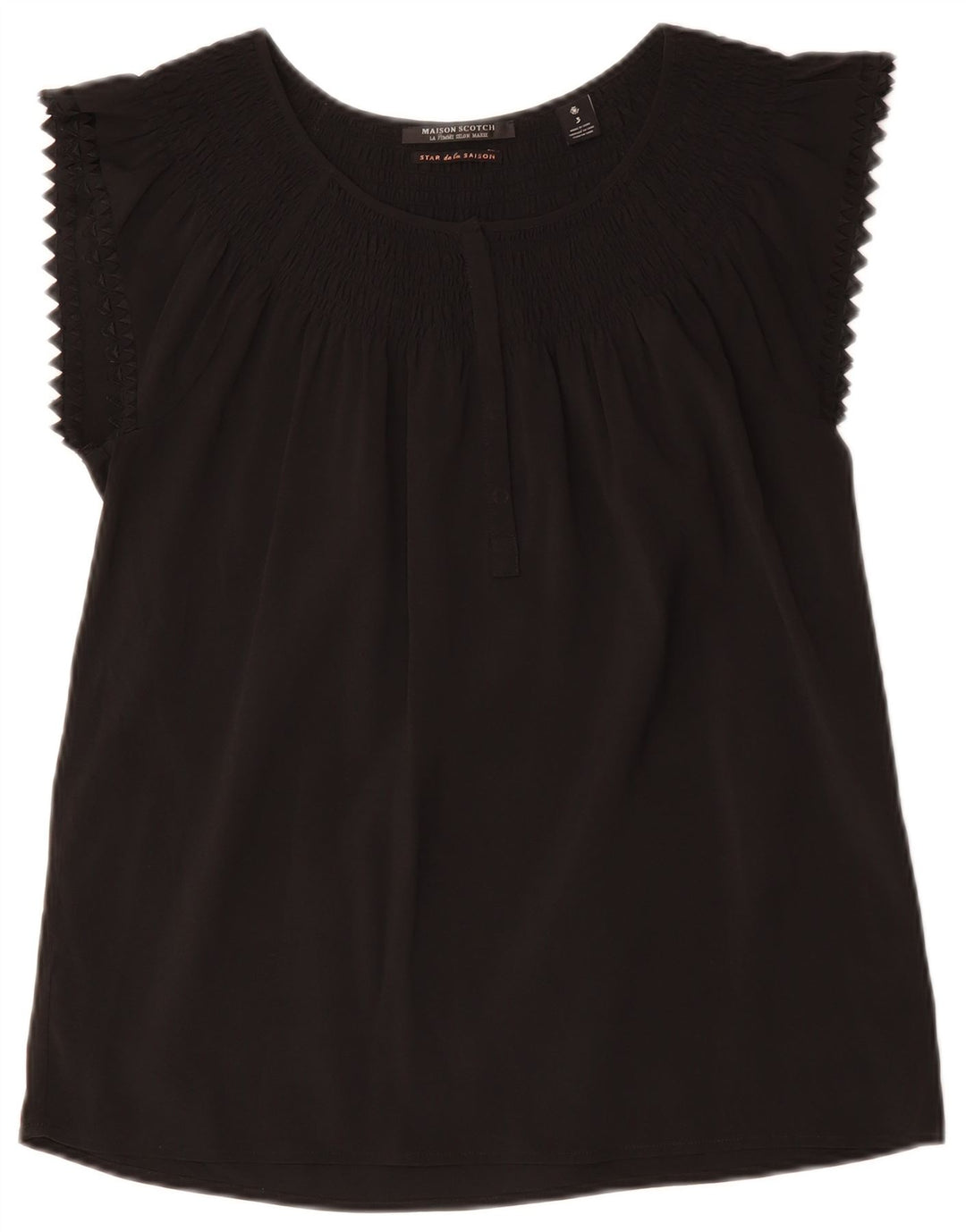Bluzka damska MAISON SCOTCH Top UK 14 Średni czarny poliester