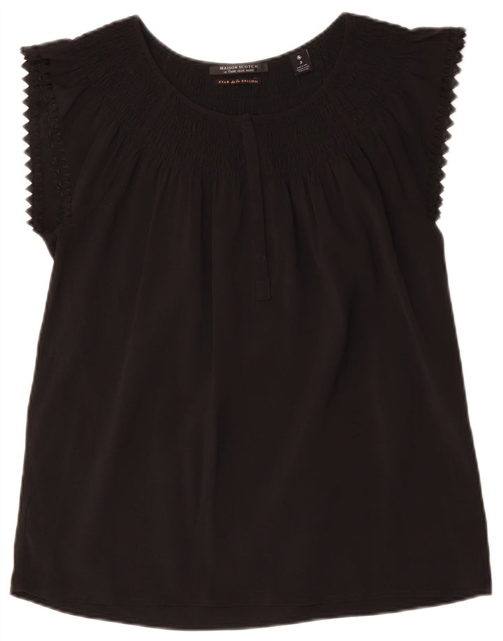 Bluzka damska MAISON SCOTCH Top UK 14 Średni czarny poliester