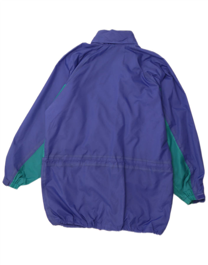 TARGET DRY Męski płaszcz przeciwdeszczowy oversize z kapturem UK 36 Small Blue Colorblock