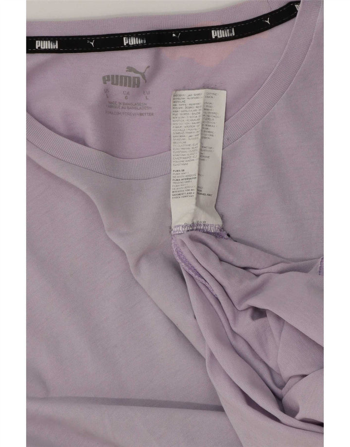 Męska koszulka Puma Top, duża, fioletowa, bawełniana