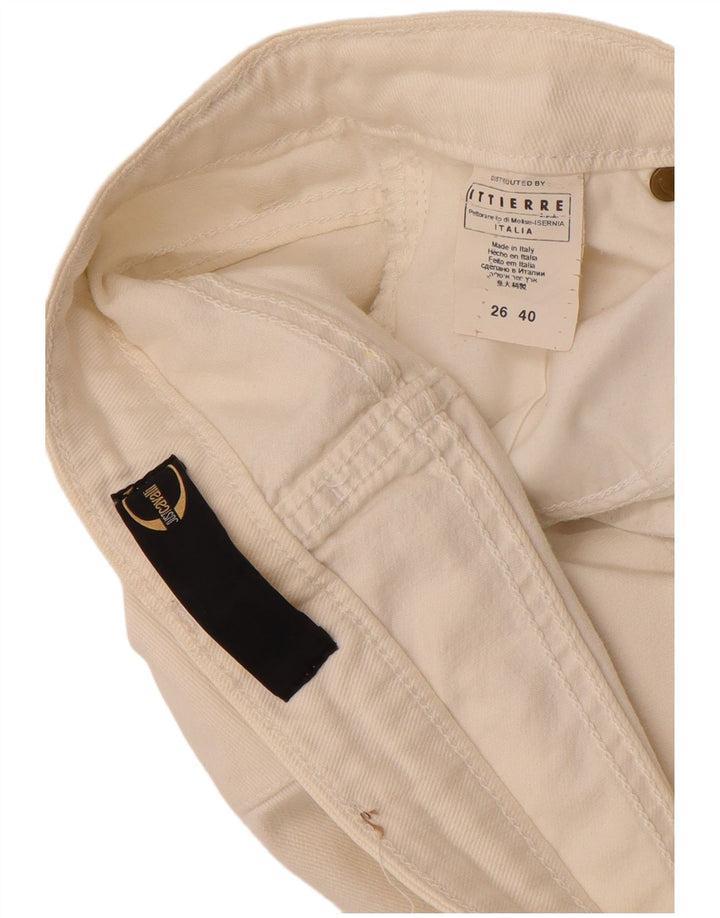 Jeansy damskie Just Cavalli Bootcut W26 L30 Biała bawełna
