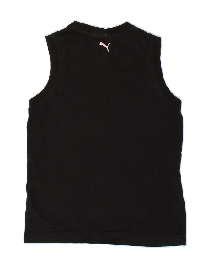 PUMA Boys Graphic Vest Top 11-12 Years Black Vintage Puma and Second-Hand Puma from Messina Hembry 