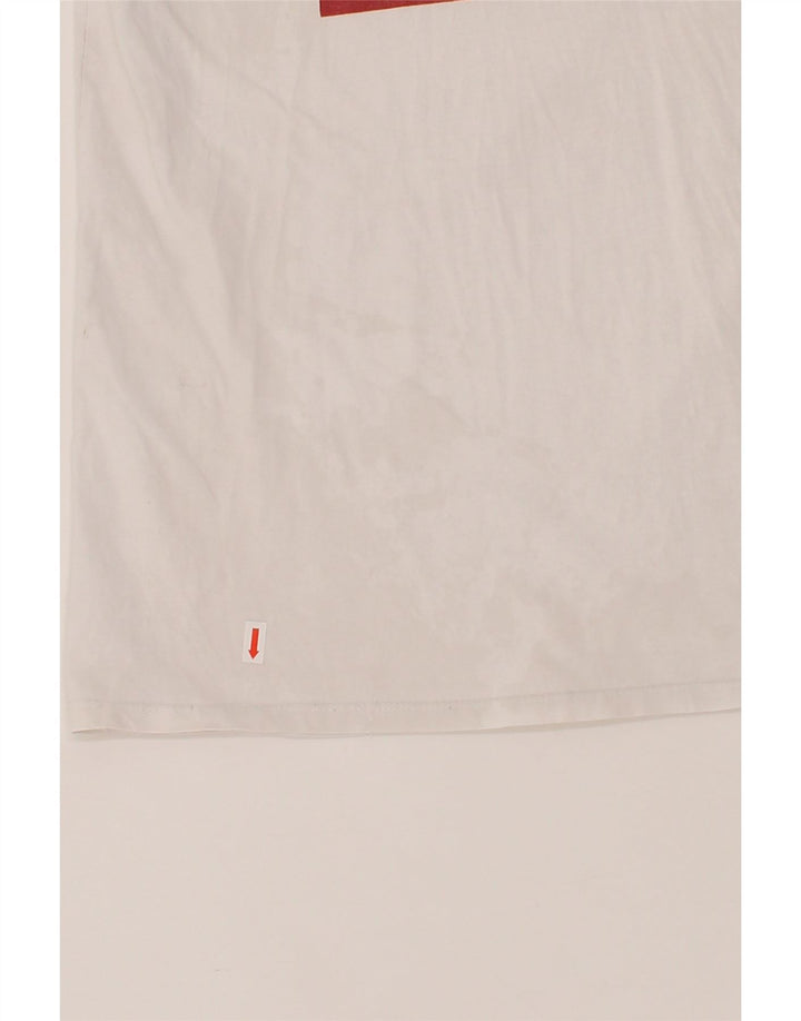 LEVI'S Mens Graphic T-Shirt Top Medium White Vintage Levi's and Second-Hand Levi's from Messina Hembry 