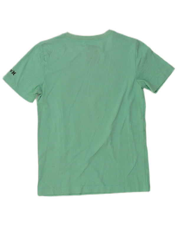 Chłopięcy T-shirt z grafiką Hurley, 10-11 lat, średnio zielony, bawełniany