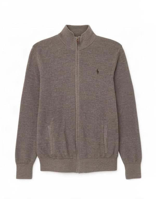 Sweter męski Polo Ralph Lauren, duży, szary, z wełny merynosów