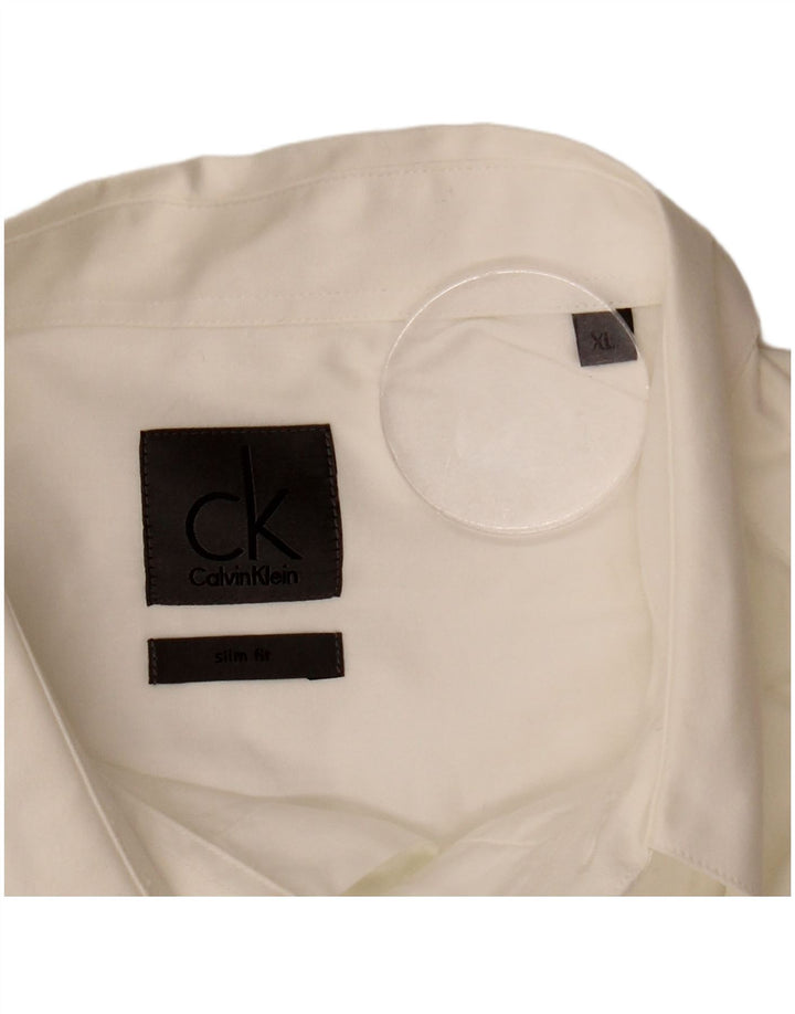 Koszula męska CALVIN KLEIN o dopasowanym kroju XL, biała
