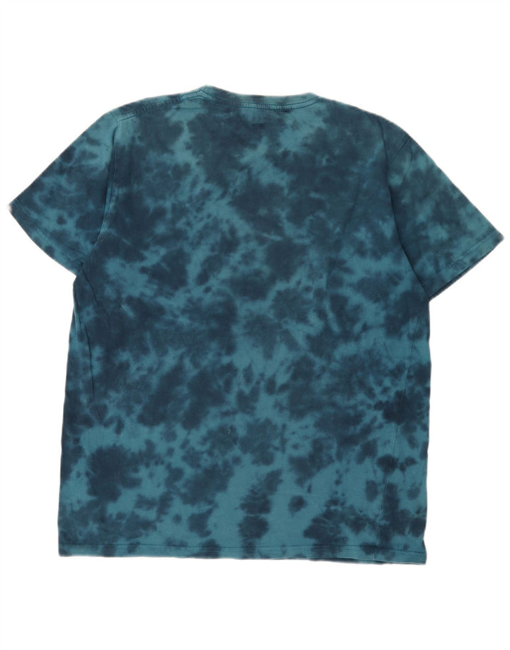 Męska koszulka z grafiką Saltrock Top, średnia niebieska bawełna Tie Dye
