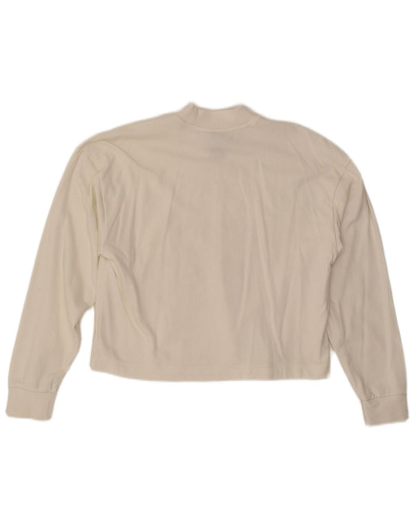 Damska koszulka Adidas Crop Oversized Graphic z długim rękawem, UK 4/6 XS, biała
