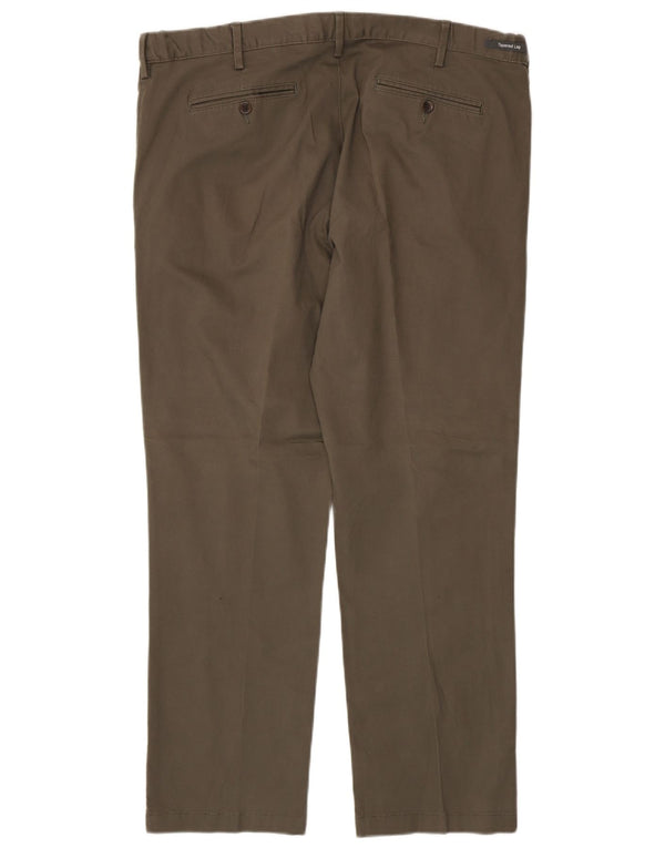 Męskie proste spodnie chino Marks & Spencer W40 L31, bawełna khaki