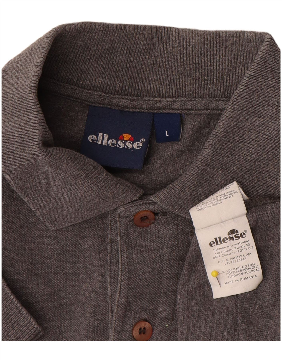 Męska koszulka polo Ellesse, duża, szara, bawełniana
