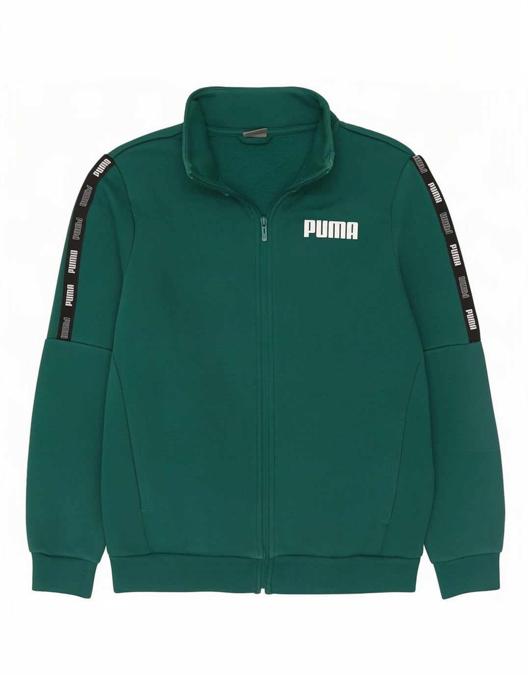 Męska kurtka dresowa Puma z grafiką, bawełniana, w kolorze średniej zieleni